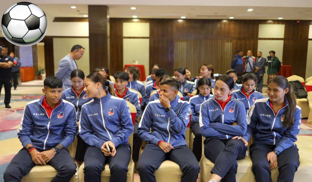 नेपाली महिला फुटबल टोली भारत प्रस्थान